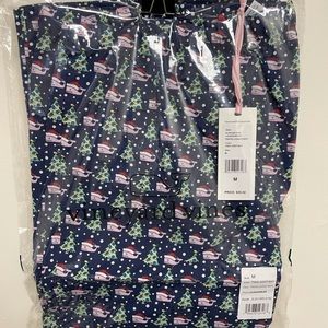 Vineyard Vines Santa Whale Christmas Pajama Pants Medium (Womens)